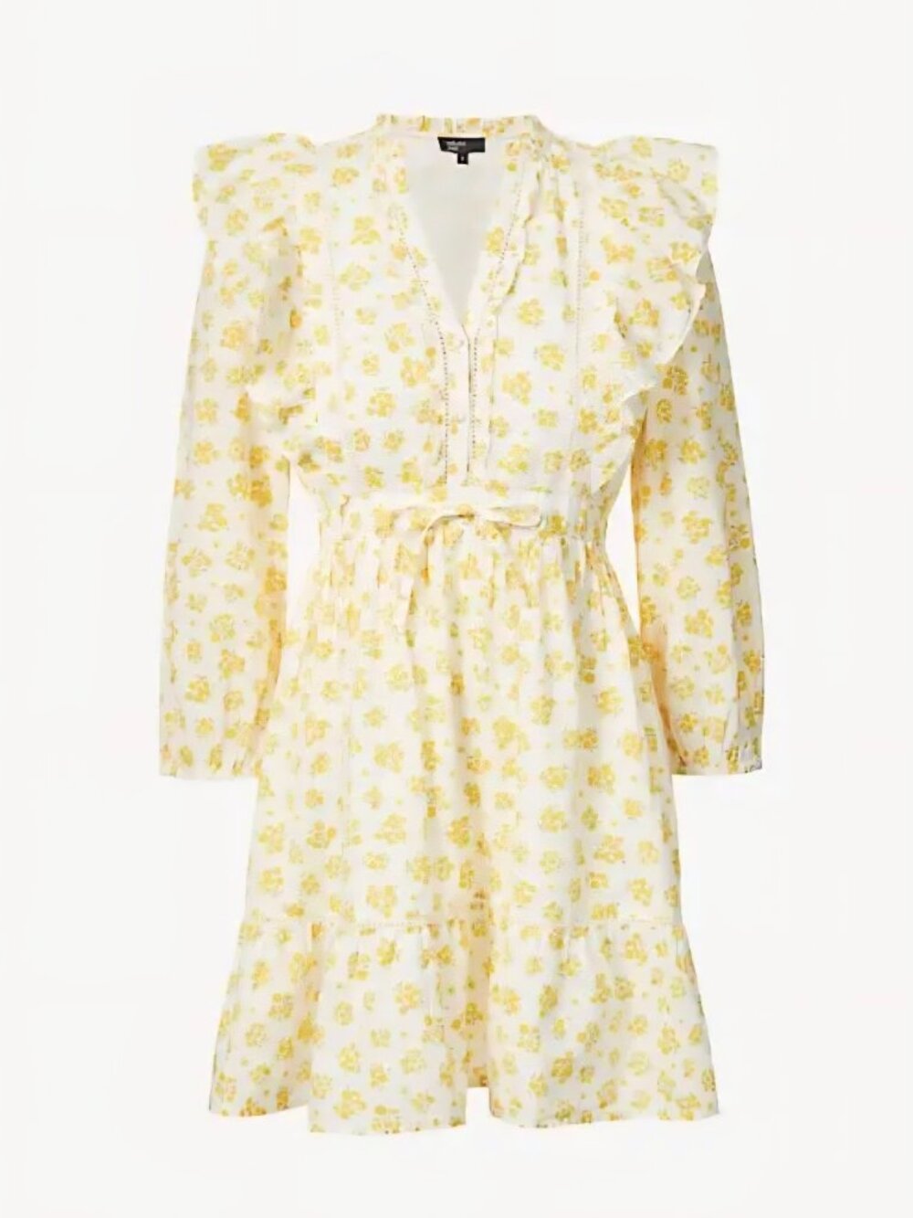 Nobody’s Child Danielle Floral Cotton-Poplin Mini Dress Floral Yellow size US 4